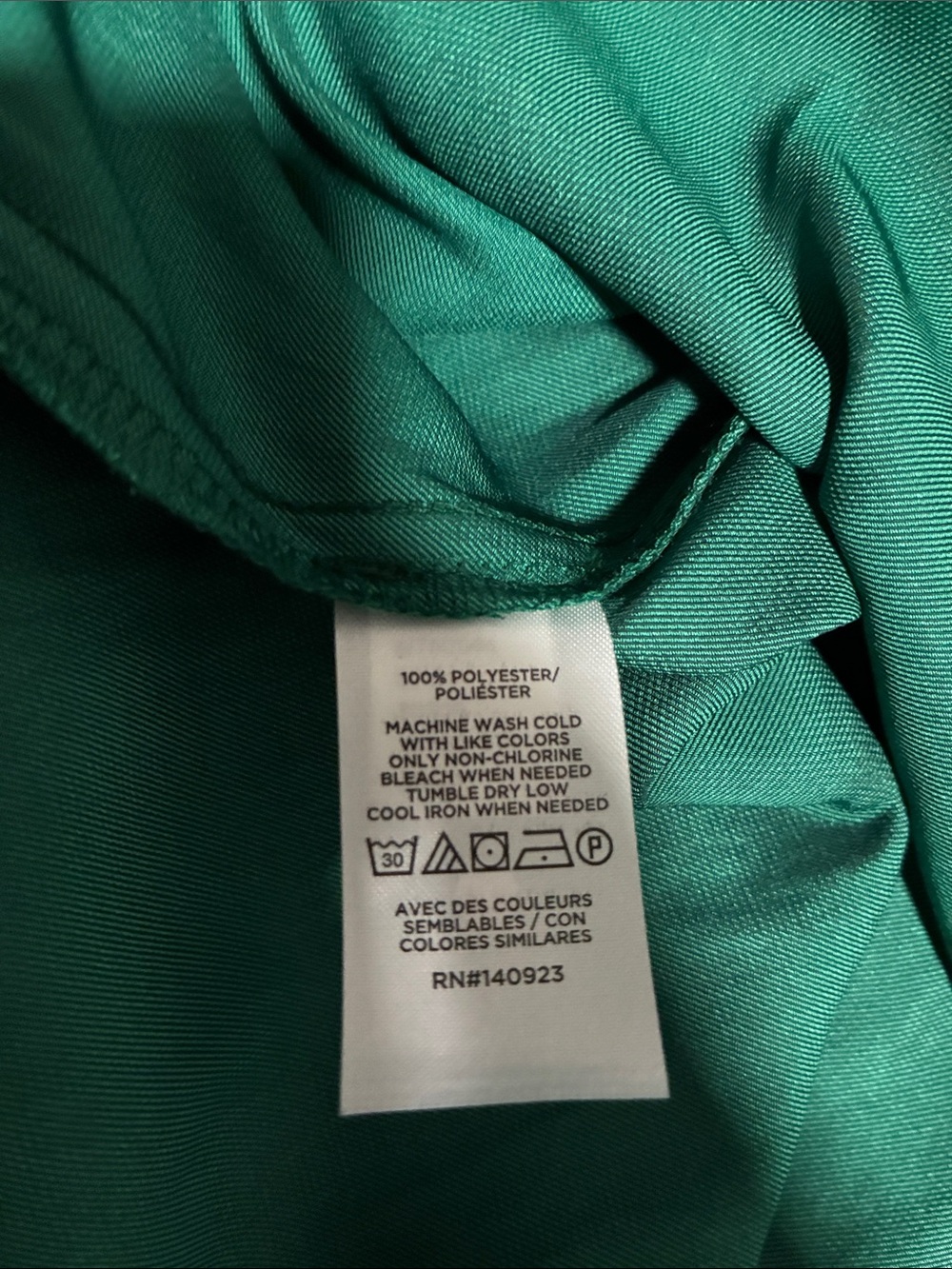 Loft Women’s Emerald Green Collared V Neck Popover Blouse - Picture 5 of 6